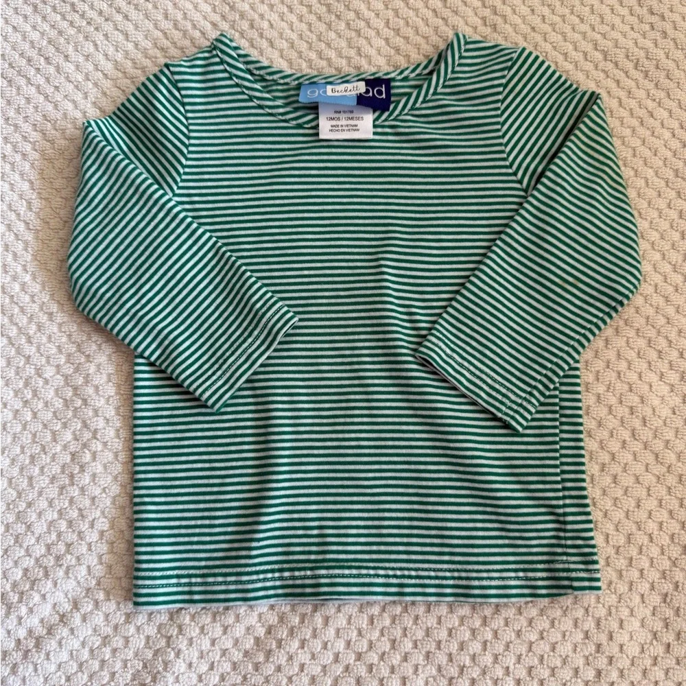 Good Lad Green Striped Long Sleeve Tee